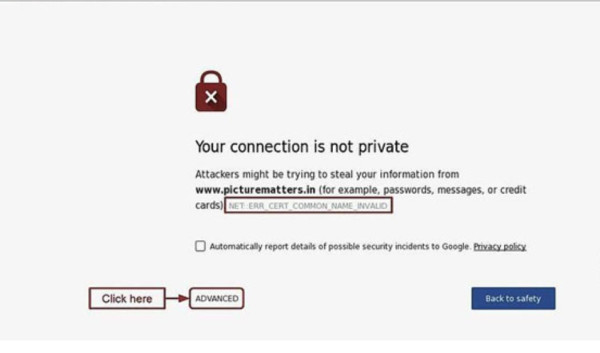 خطای ssl